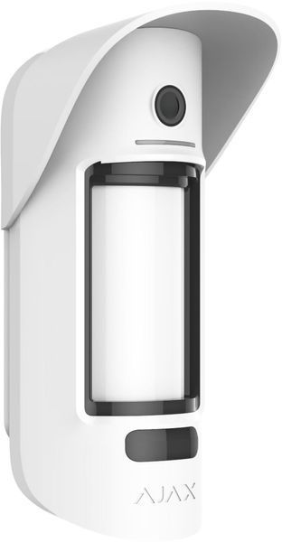 Ajax Бездротовий датчик руху з камерою та фото по запиту MotionCam Outdoor PhOD, Jeweller, білий