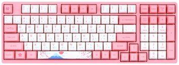 Akko Клавіатура механічна 3098B World Tour-Tokyo R2 98Key, TTC Speed Silver, BT/WL/USB-A, Hot-swappable, EN/UKR, RGB, Рожевий