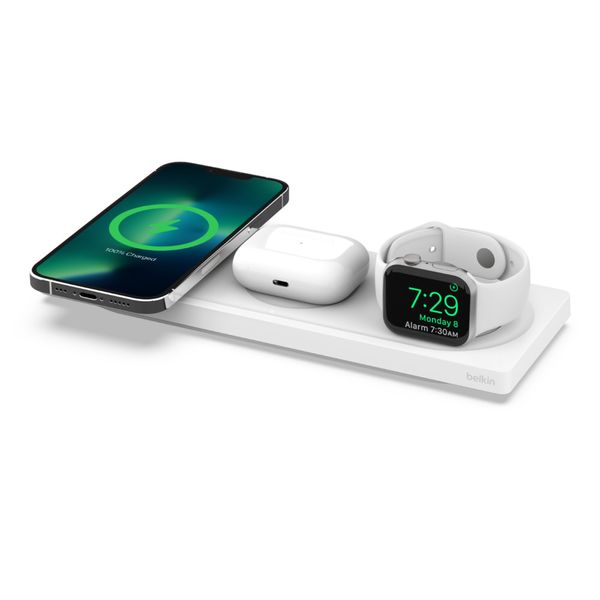 Belkin Зарядний пристрій бездротовий 3в1 MagSafe PRO iPhone/Watch/AirPods, білий