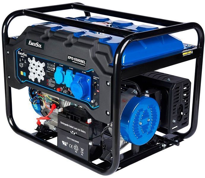EnerSol Генератор газо-бензиновый EPG-5500SEL 230В (1 фаза), 5.5кВт, электростарт, AVR, 78.4кг