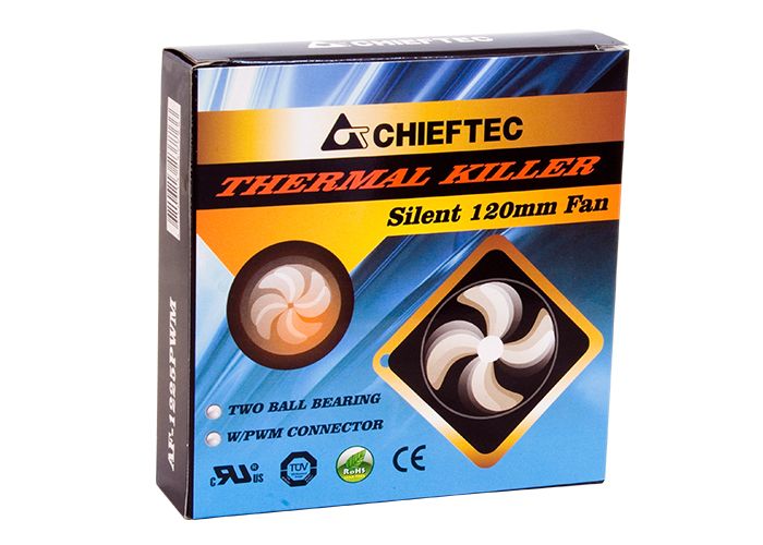 Chieftec Корпусний вентилятор CHIEFTEC Thermal Killer AF-1225PWM,120мм,1650 об/хв,4pin PWM/Molex,31dBa