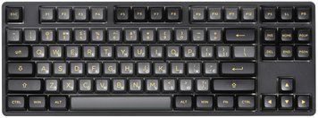 Akko Клавіатура механічна 5087B Plus Black & Gold 87Key, CS Silver, BT/WL/USB-A, Hot-swappable, EN/UKR, RGB, Чорний