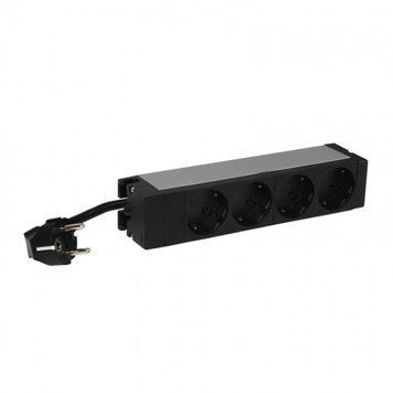 Legrand PDU 4 розетки 2К+3 немецкий стандарт шнур питания 1м, 10'', 16А 646801 фото