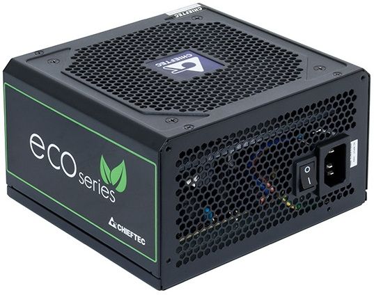 Chieftec Блок питания RETAIL Eco GPE-600S,12cm fan,a/PFC,24+4+4,2xPeripheral,6xSATA,2xPCIe