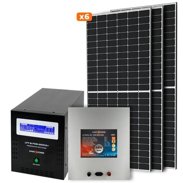 Сонячна електростанція (СЕС) 4kW АКБ 4.3kWh (літій) 100 Ah Преміум