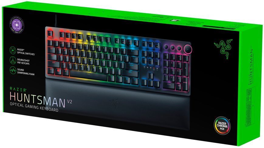 Razer Клавіатура ігрова Huntsman V2 Purple Switch USB RU Black