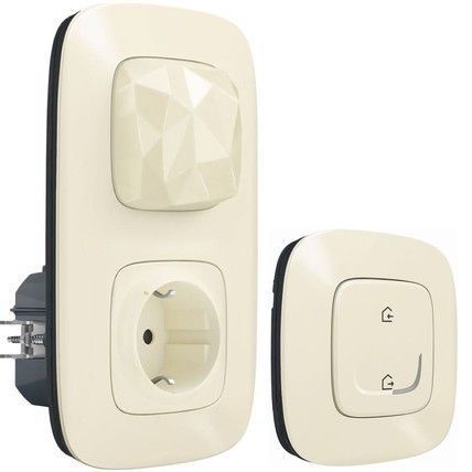 Legrand Стартовий набір (шлюз WiFi+smart-розетка+вимик. "Вдома/не вдома") (Valena Allure with NETATMO)[Слонова кістка]