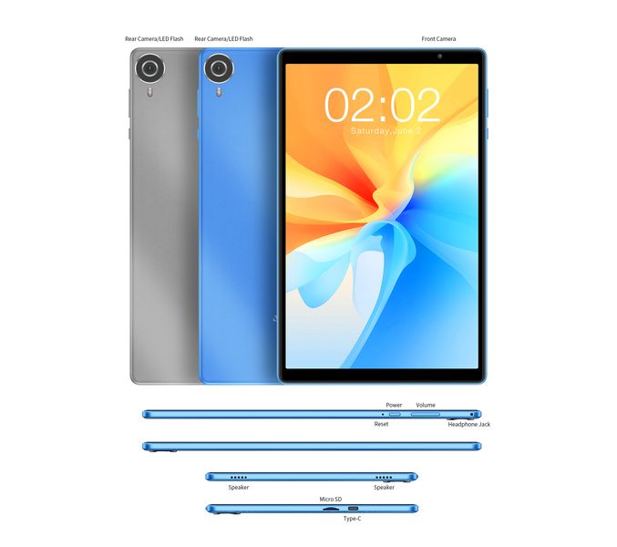 TECLAST Планшет P25T 10.1" 4GB, 64GB, 5000mAh, Android, блакитний