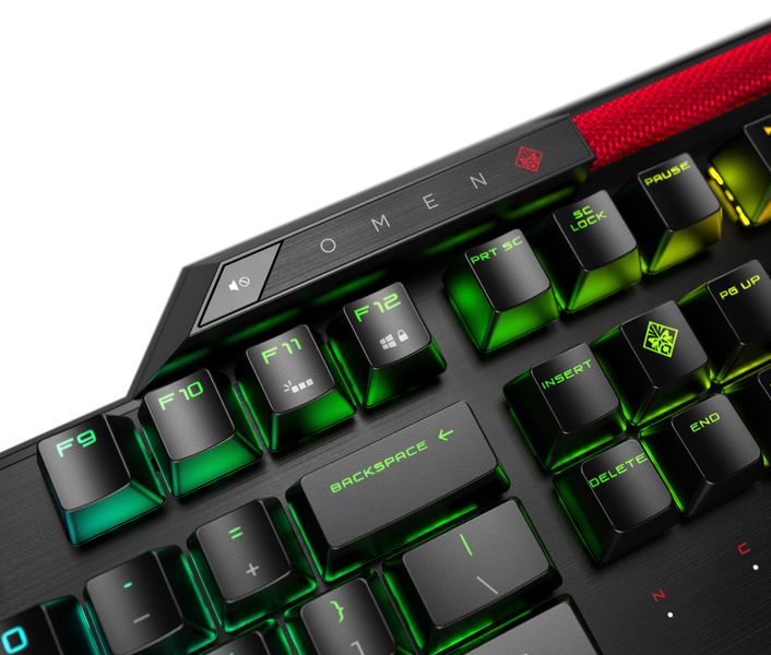 HP Клавиатура механическая OMEN Gaming Sequencer, 115key, LK Optical Blue, USB-A, EN/RU, RGB, чорний