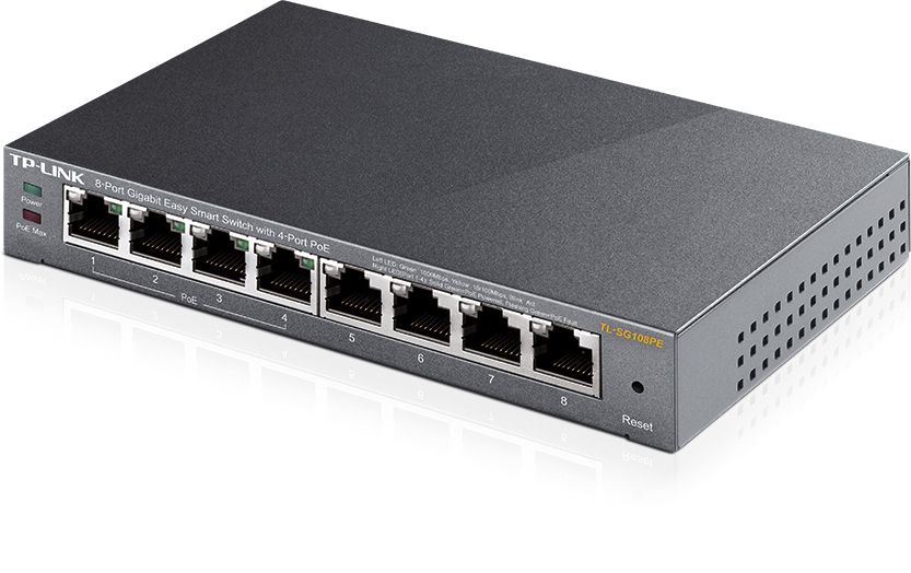 TP-Link TL-SG108PE 8x1GE/4xPoE 65.2W, EasySmart