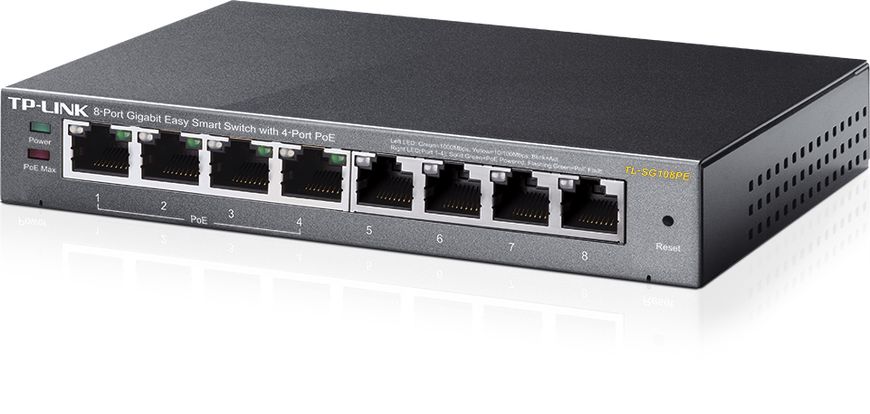 TP-Link TL-SG108PE 8x1GE/4xPoE 65.2W, EasySmart