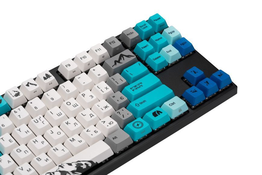 Varmilo Клавиатура механическая VEM87 Summit R1 87Key, EC V2 Sakura, USB-A, EN/UKR, White Led, Синий