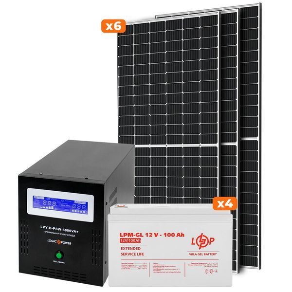 Солнечная электростанция (СЭС) 4kW АКБ 4.8kWh (гель) 100 Ah Стандарт