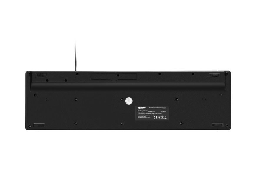 Acer Клавиатура OKW010, 115key, USB-A, EN/UKR/RU, чёрный