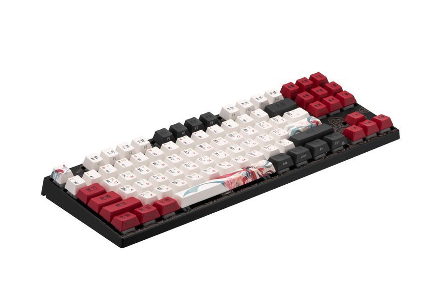 Varmilo Клавіатура механічна VEM87 Beijing Opera 87Key, EC V2 Ivy, USB-A, EN/UKR, White Led, Чорний