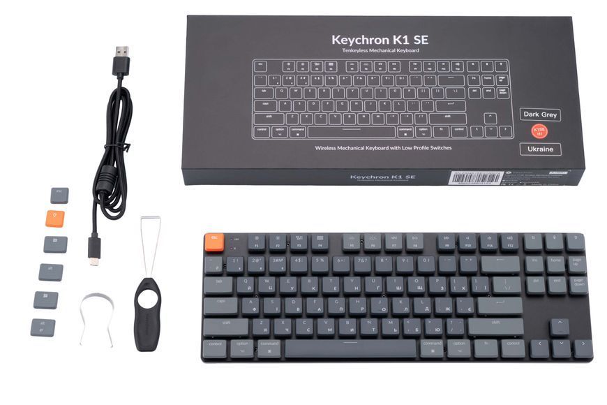 Keychron Клавіатура K1SE 87 Key Gateron Brown RGB WL UA Black