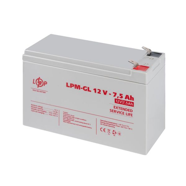 Аккумулятор гелевый LPM-GL 12V - 7.5 Ah