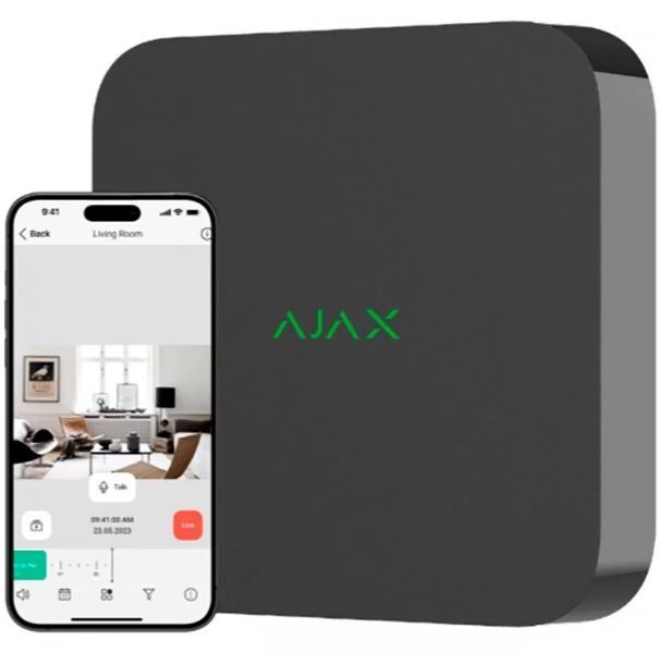 Ajax Сетевой видеорегистратор NVR, 8 каналов, jeweller, черный