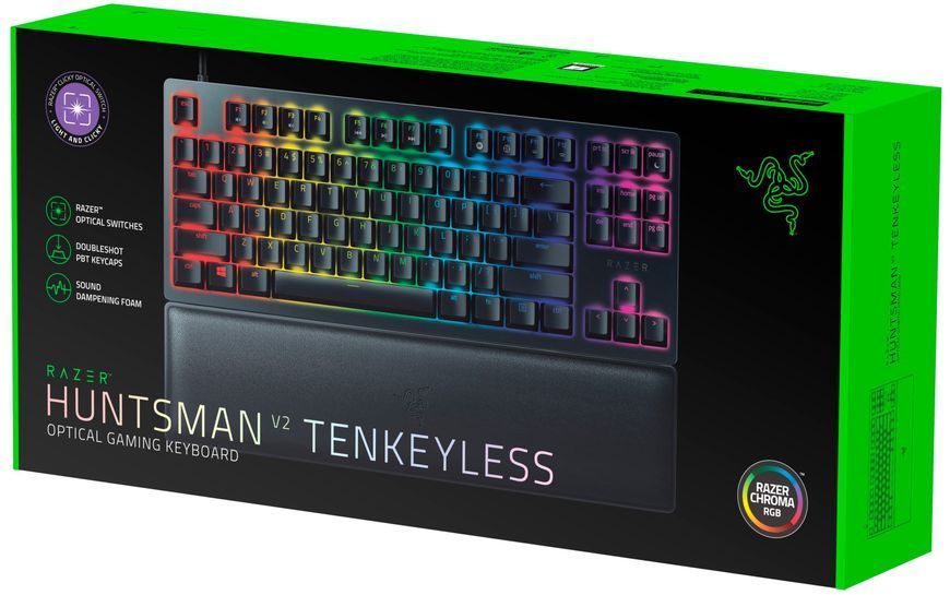 Razer Клавіатура ігрова Huntsman V2 Tenkeyless Purple Switch USB RU Black