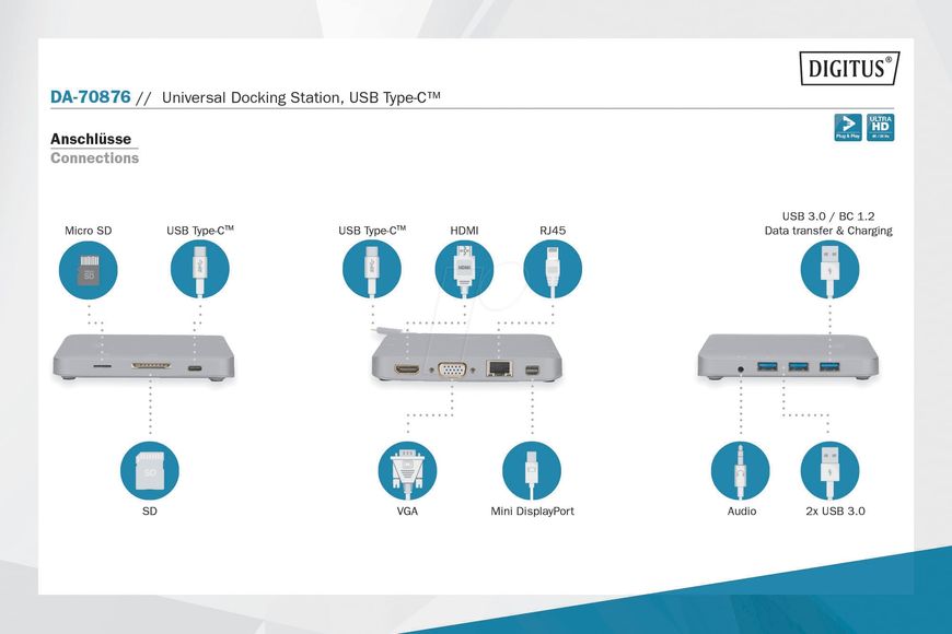 Digitus Док-станция USB-C, 11 Port DA-70876 фото