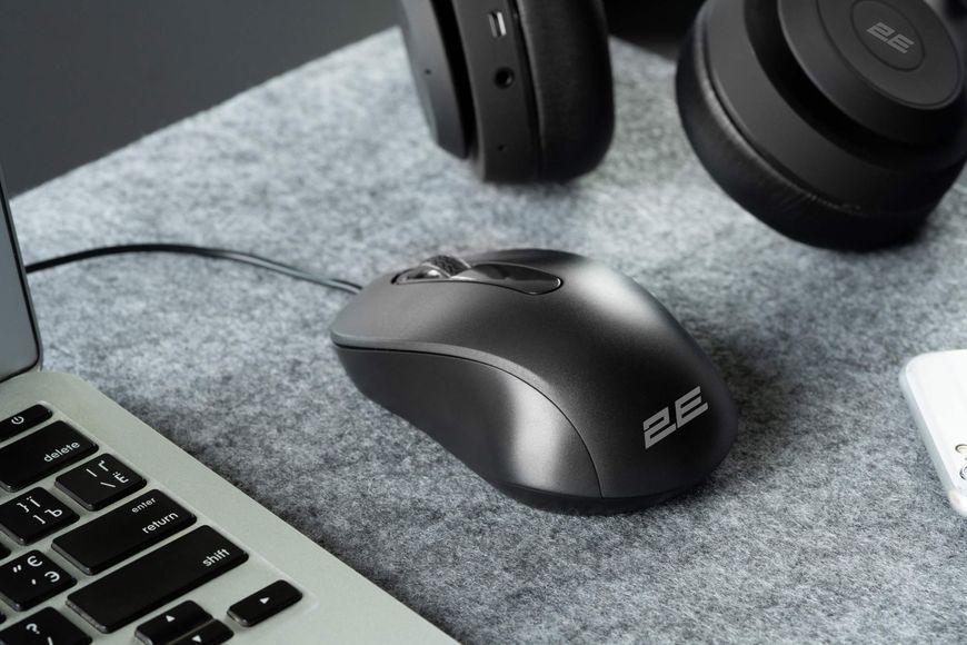 Миша 2E MF160, USB-A, чорний 2E-MF160UB фото