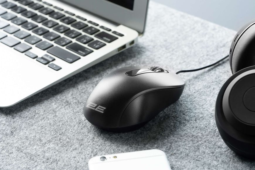 Миша 2E MF160, USB-A, чорний 2E-MF160UB фото
