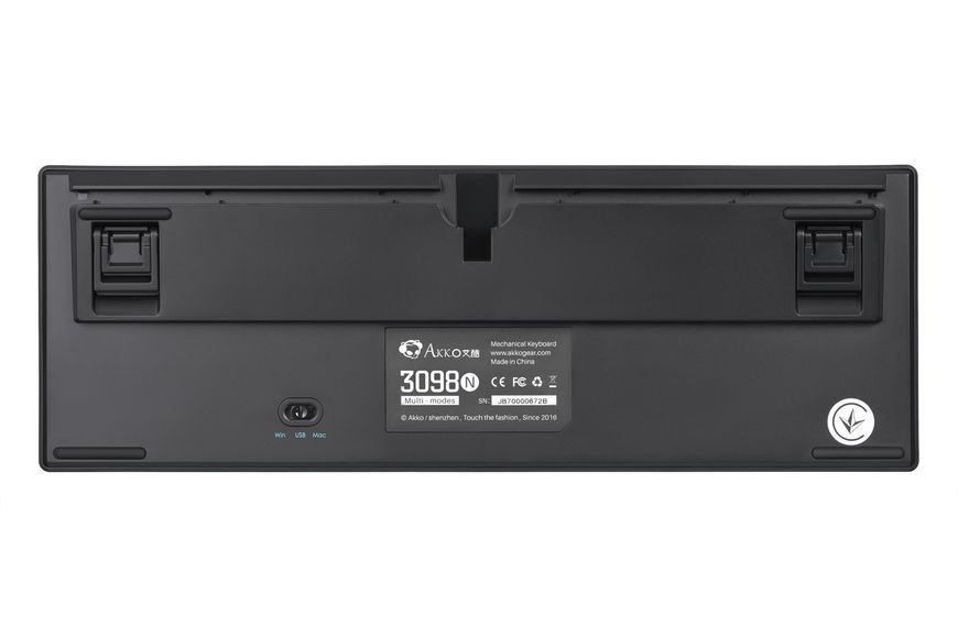 Akko Клавіатура механічна 3098N Black&Cyan 98Key, TTC Honey, BT/WL/USB-A, Hot-swappable, EN/UKR, RGB, Чорний