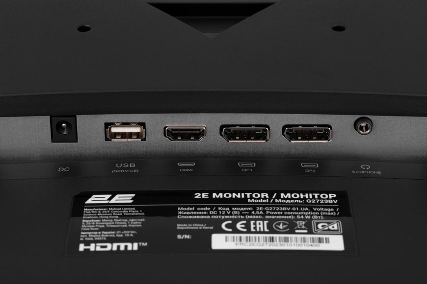 Монітор 2E GAMING 27" G2723BV HDMI, DP, VA, 2560x1440, 165Hz, 2.7ms, CURVED, FreeSync 2E-G2723BV-01.UA фото
