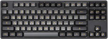 Akko Клавіатура механічна 5087B Plus Black & Gold 87Key, CS Jelly Pink, BT/WL/USB-A, Hot-swappable, EN/UKR, RGB, Чорний
