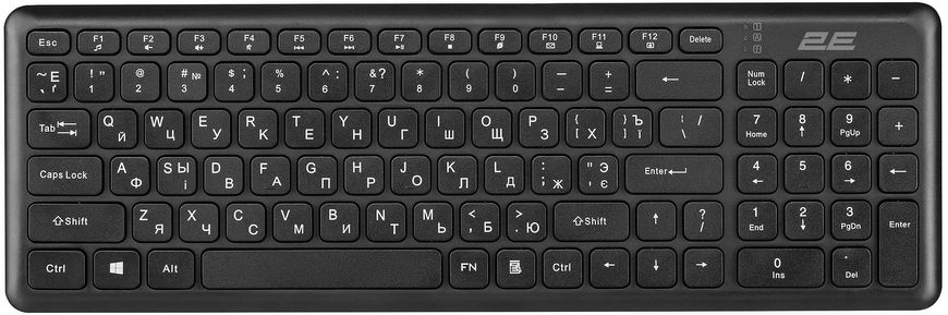 2E Клавиатура мембранная KS230 96key, WL, EN/UK/RU, чёрный