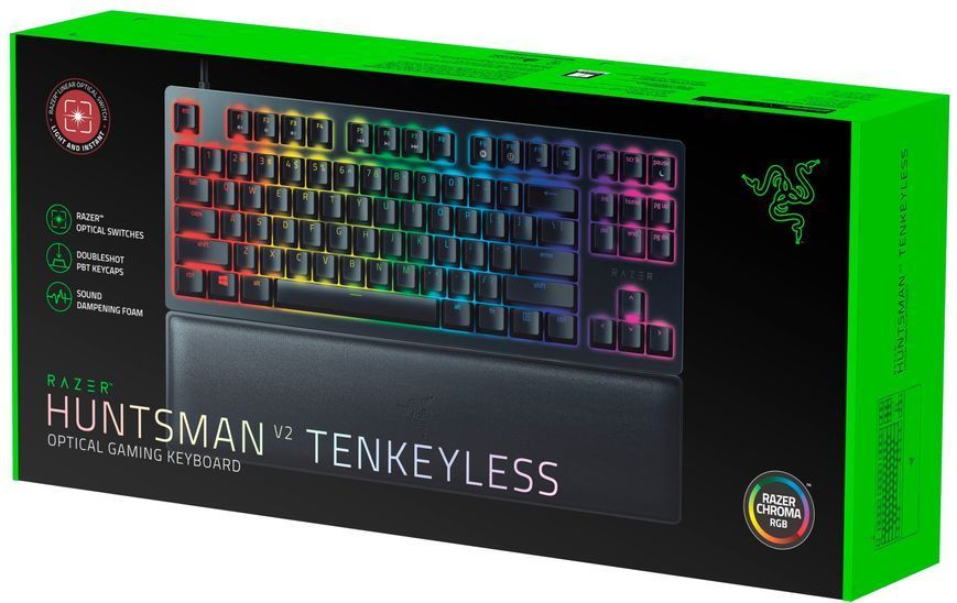 Razer Клавіатура ігрова Huntsman V2 Tenkeyless Red Switch USB RU Black