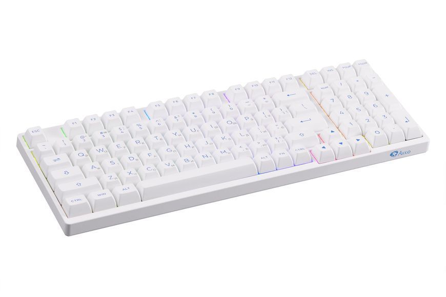 Akko Клавиатура механическая 3098N Blue&white 98Key, TTC Honey, BT/WL/USB-A, Hot-swappable, EN/UKR, RGB, Белый