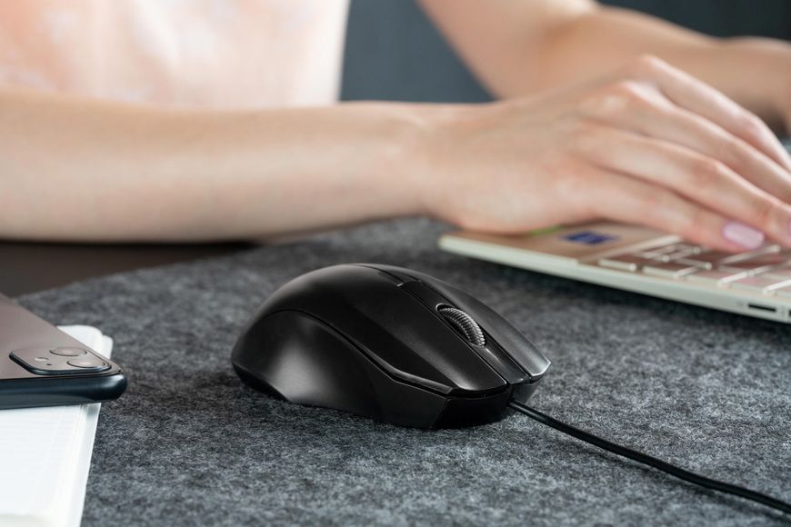 Миша 2E MF150, USB-A, чорний 2E-MF150UB фото