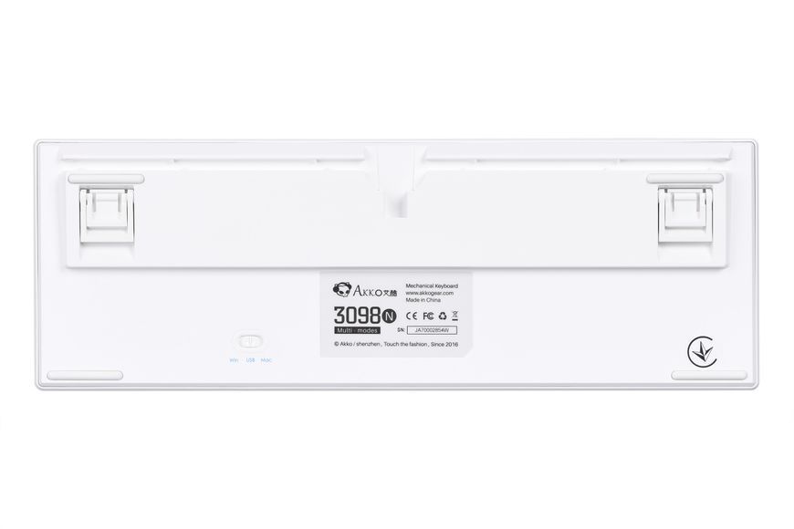 Akko Клавиатура механическая 3098N Blue&white 98Key, TTC Honey, BT/WL/USB-A, Hot-swappable, EN/UKR, RGB, Белый