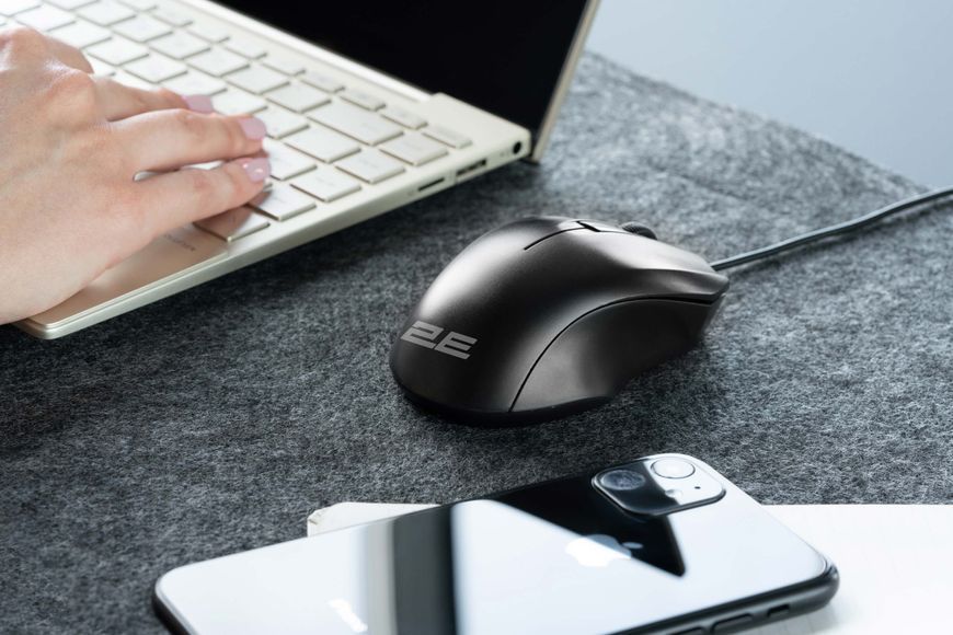 Миша 2E MF150, USB-A, чорний 2E-MF150UB фото