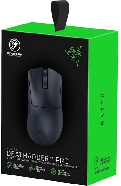 Razer Мышь Deathadder V3 Pro, USB-A/WL/BT, чёрный