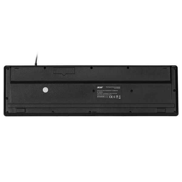 Acer Клавиатура OKW020, 104key ,USB-A, EN/UKR/RU, чёрный
