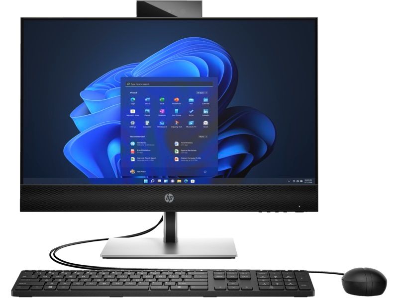 HP Комп'ютер персональний моноблок ProOne 440-G9 23.8" FHD IPS AG, Intel i3-12100T, 8GB, F256GB, UMA, WiFi, кл+м, 3Y, DOS, чорний