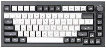 Akko Клавіатура механічна 5075B Plus Dracula 75Key, CS Cream Yellow V3, BT/WL/USB-A, Hot-swappable, EN/UKR, RGB, Чорний