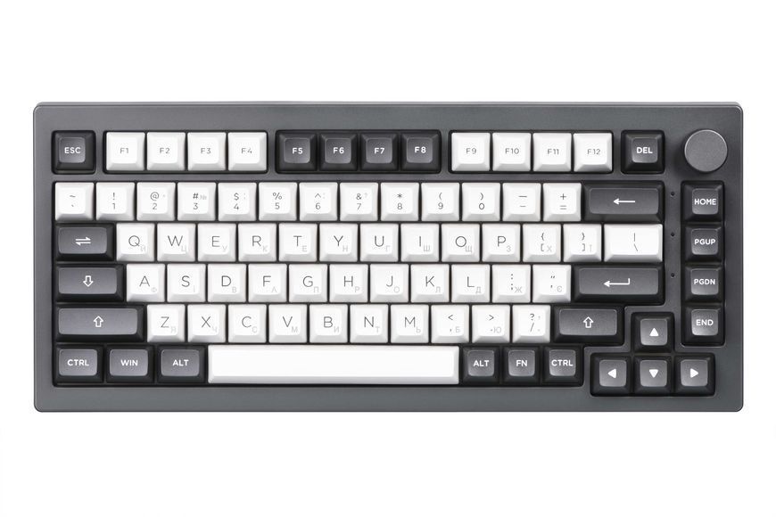 Akko Клавиатура механическая 5075B Plus Dracula 75Key, CS Cream Yellow V3, BT/WL/USB-A, Hot-swappable, EN/UKR, RGB, Черный