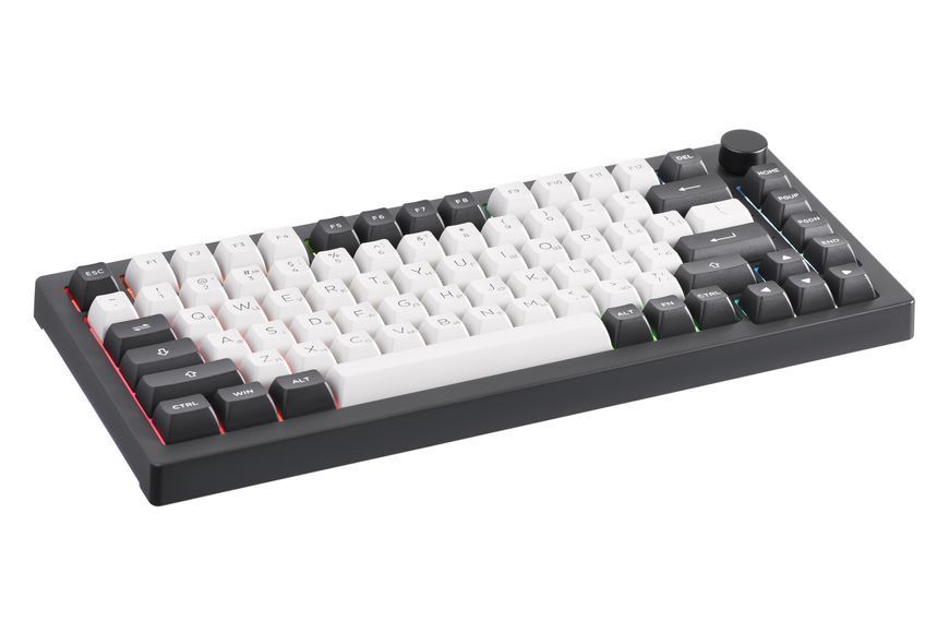 Akko Клавиатура механическая 5075B Plus Dracula 75Key, CS Cream Yellow V3, BT/WL/USB-A, Hot-swappable, EN/UKR, RGB, Черный