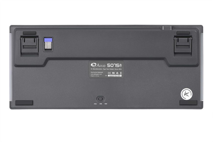 Akko Клавиатура механическая 5075B Plus Dracula 75Key, CS Cream Yellow V3, BT/WL/USB-A, Hot-swappable, EN/UKR, RGB, Черный
