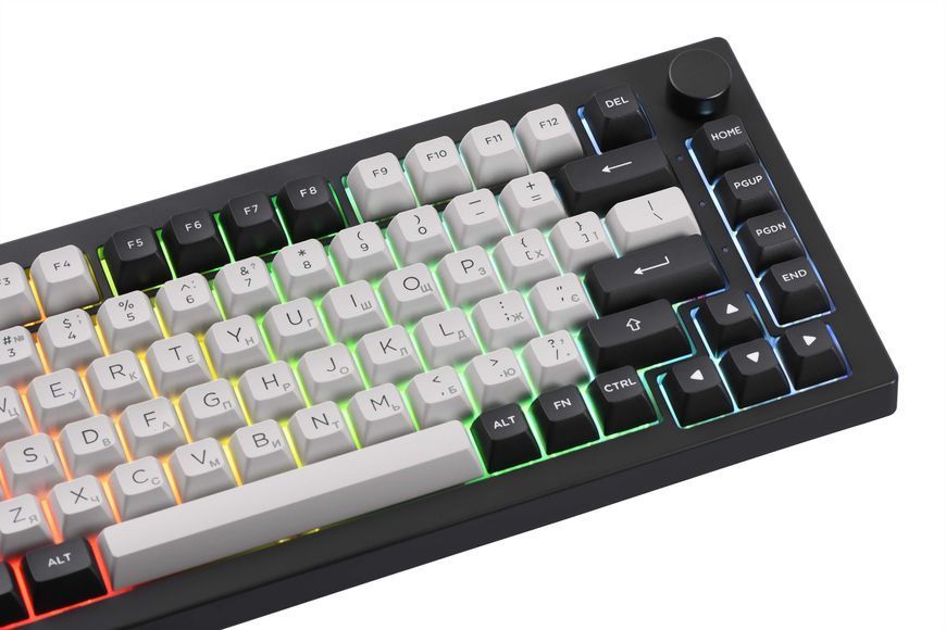 Akko Клавиатура механическая 5075B Plus Dracula 75Key, CS Cream Yellow V3, BT/WL/USB-A, Hot-swappable, EN/UKR, RGB, Черный