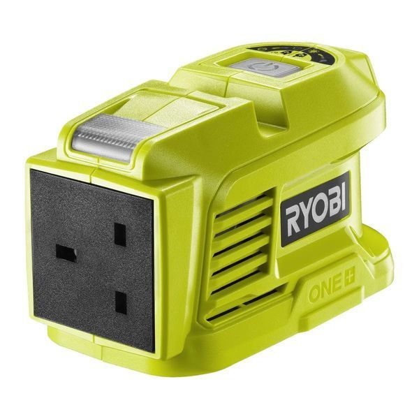 Ryobi Інвертор напруги акумуляторний ONE+ RY18BI150A-0, 220 Вольт, 150Вт/300Вт пікова, (без АКБ та ЗУ)