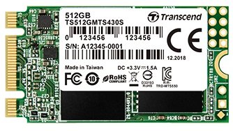 Transcend 430S M.2[Накопитель SSD M.2 256GB SATA MTS430S]