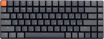 Keychron Клавіатура механічна K3 84Key, Gateron Blue, BT/USB-A, Low Profile, EN/UKR, RGB, Black