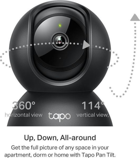 TP-Link IP-Камера Tapo C211 3MP N300 microSD motion detection чорна