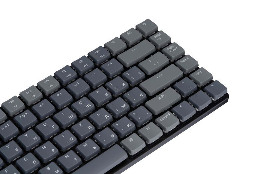 Keychron Клавиатура механическая K3 84Key, Gateron Blue, BT/USB-A, Low Profile, EN/UKR, RGB, Black