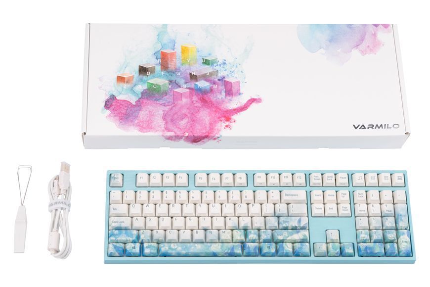 Varmilo Клавіатура механічна MA108 Jasmine 108Key, EC V2 Ivy, USB-A, EN, White Led