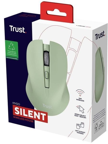 Trust Миша MYDO SILENT, WL, Зелений